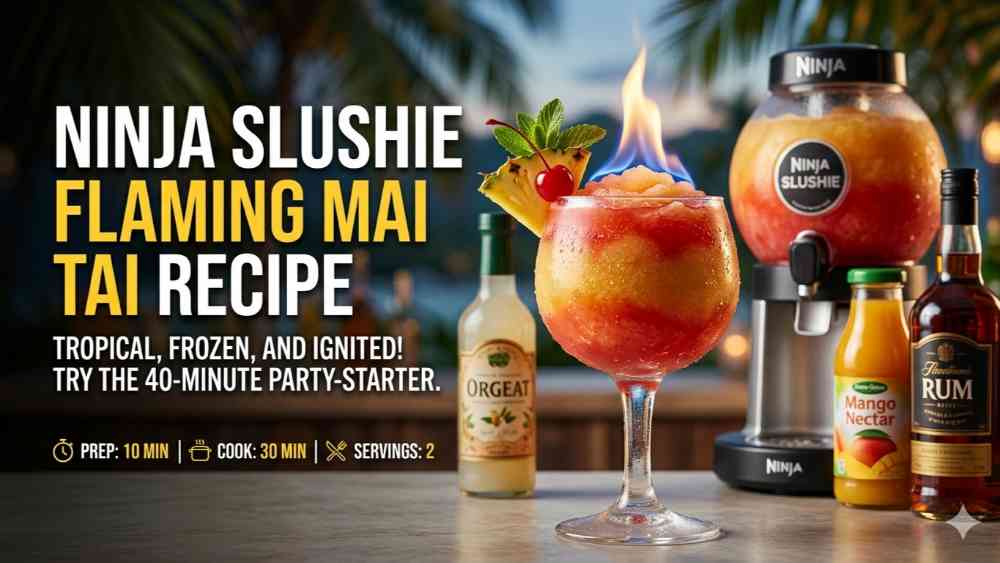 Ninja Slushi Flaming Mai Tai Recipe